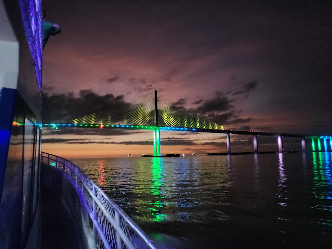 The Sunshine Skyway Bridge view from The Pelican St Pete Boat Cruise