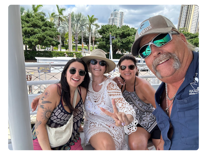 Guests on the Pelican at the St Pete Pier