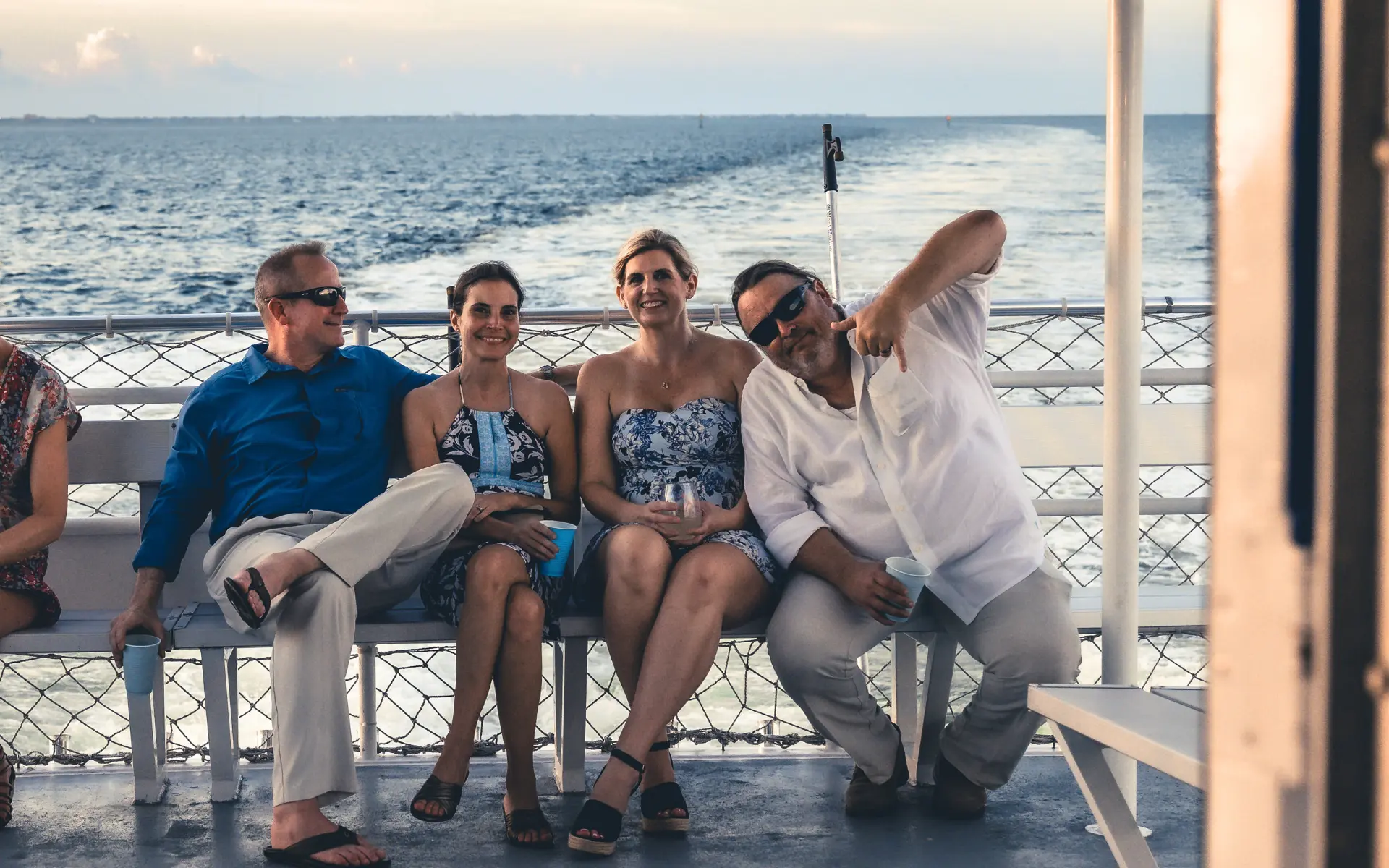 Group of friends on The Pelican St Pete Boat Cruise