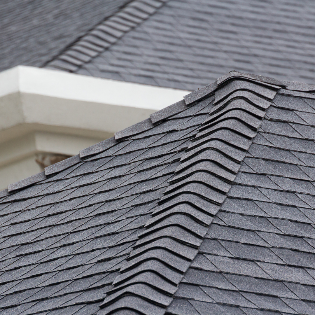 Completed roofing project with clean surroundings
