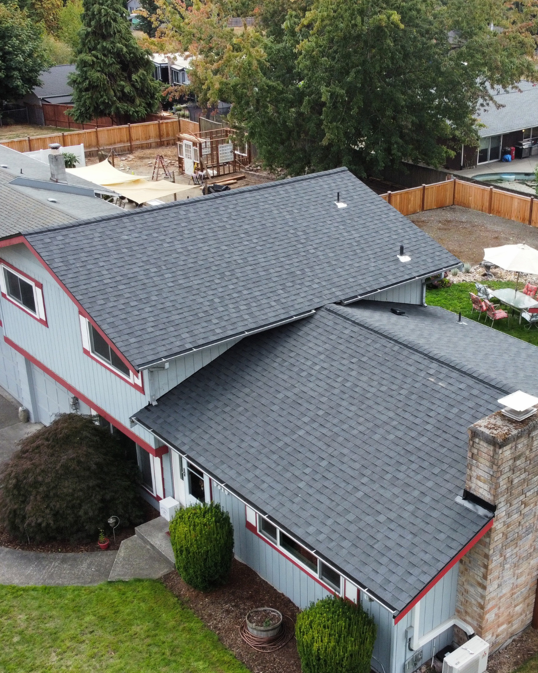 Roofing project near completion