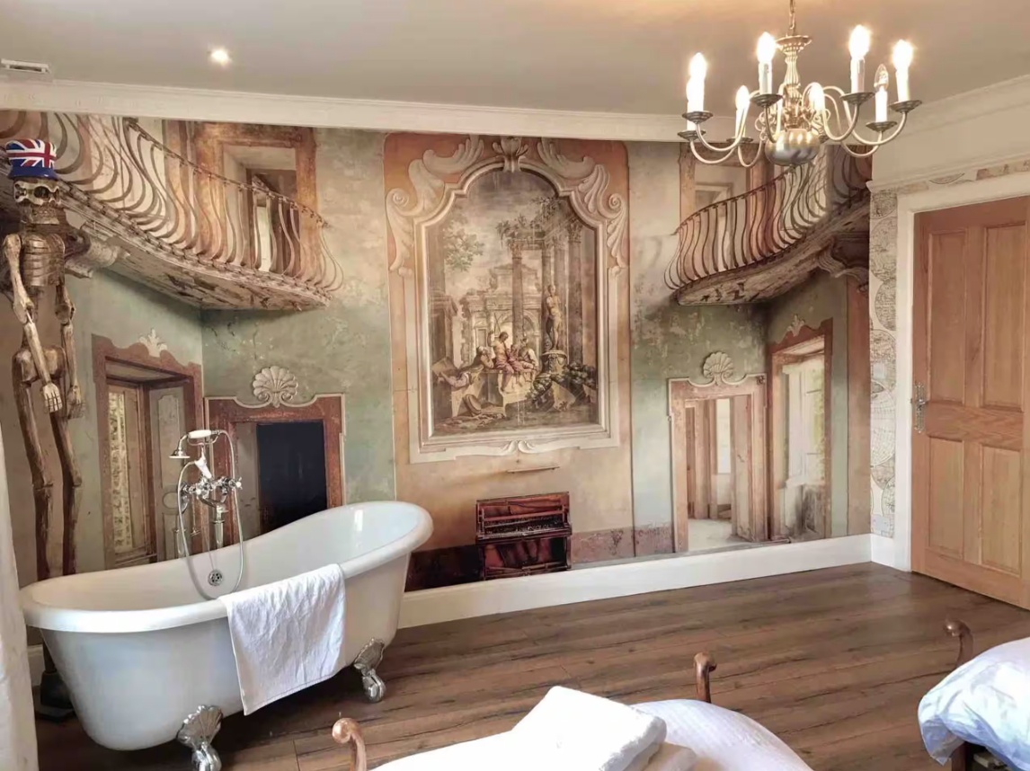 A beautiful bedroom in the private coastal house