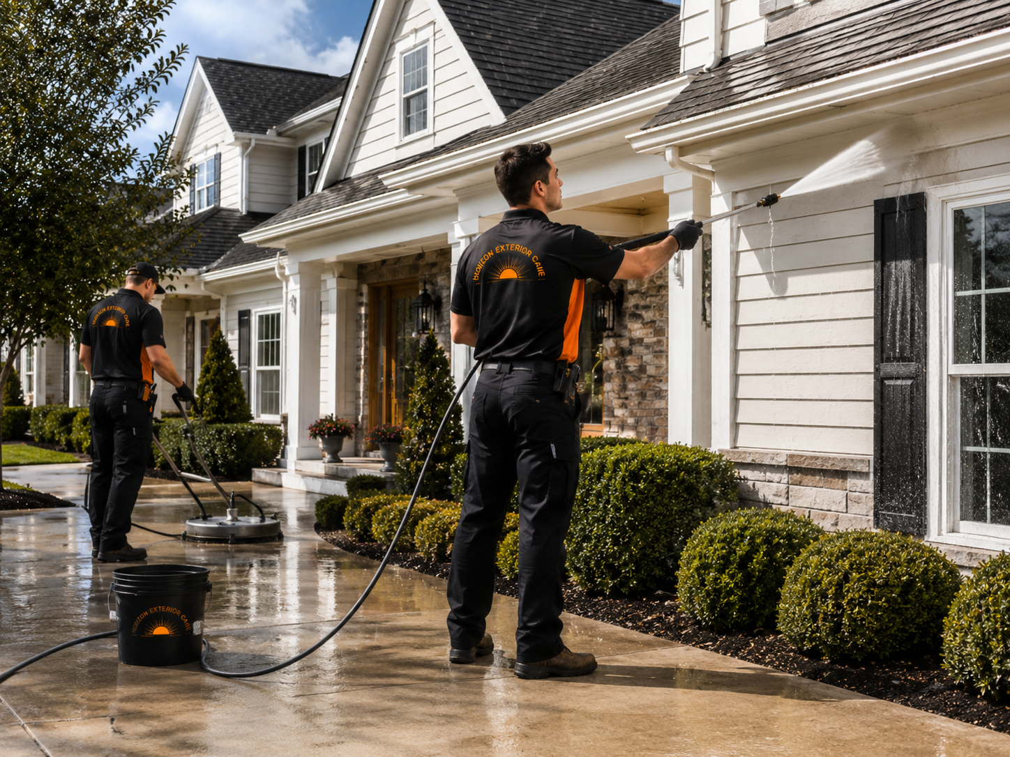 Horizon Exterior Care Power Washing service for a Houston-area home