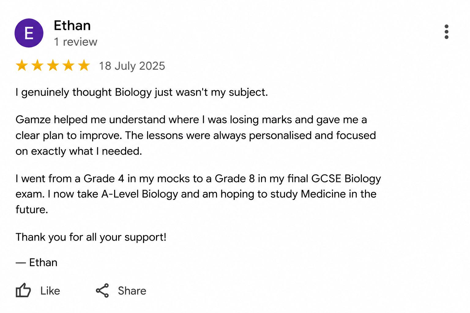 Student Success Story