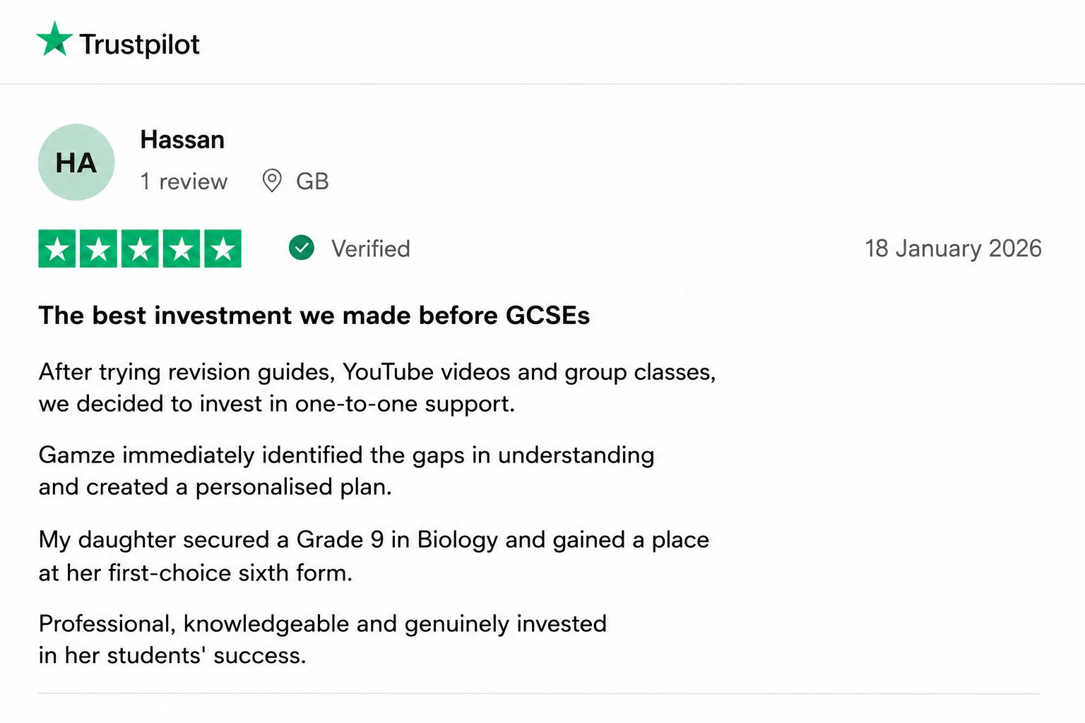Student Success Story