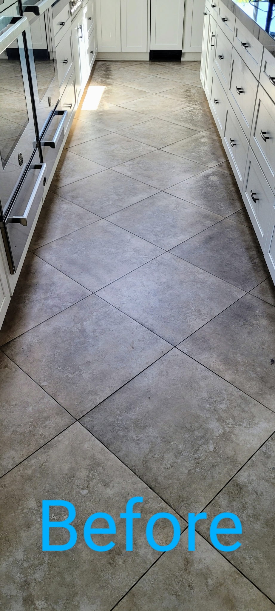 Tile before cleaning