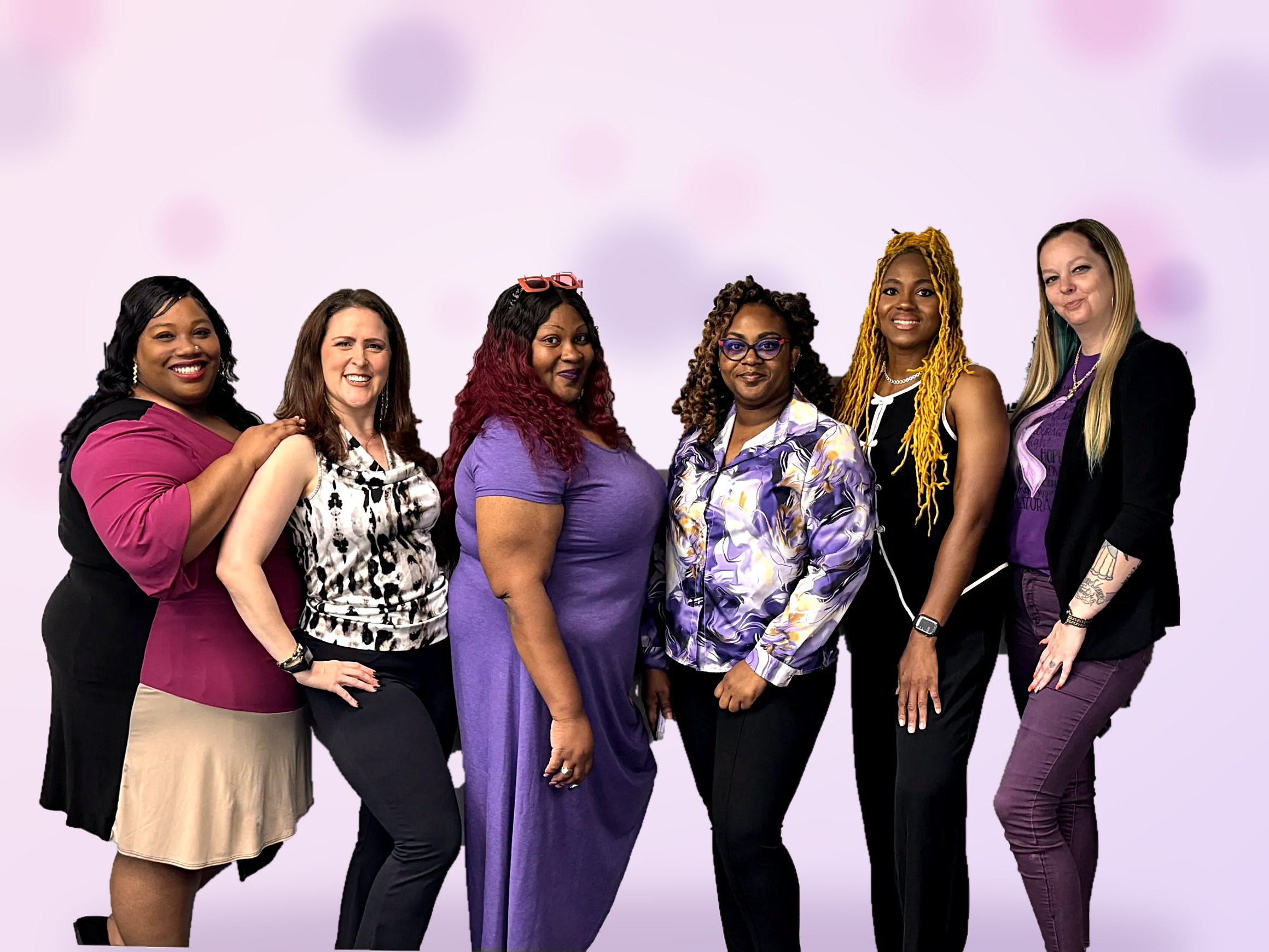 InspireHer Foundation women together in purple