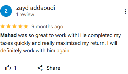 Client review of Mahad Mohamed and Tax Partners, number 3