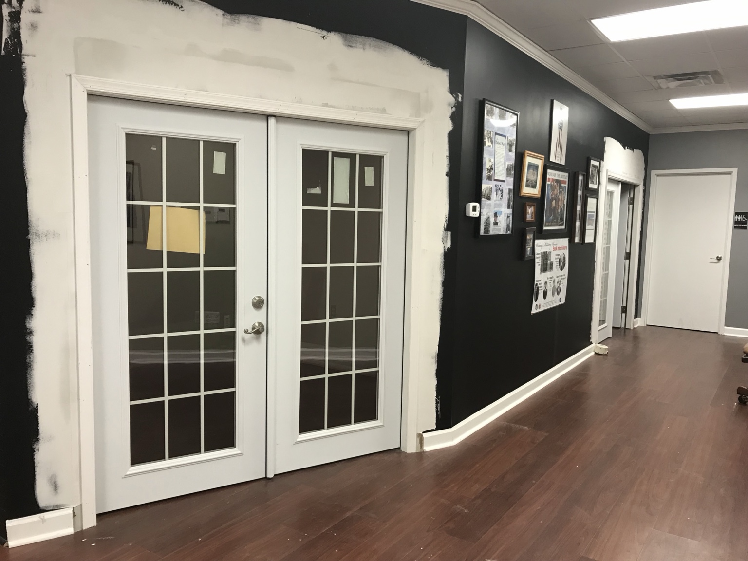 New double doors installed to create privacy in the medical practice