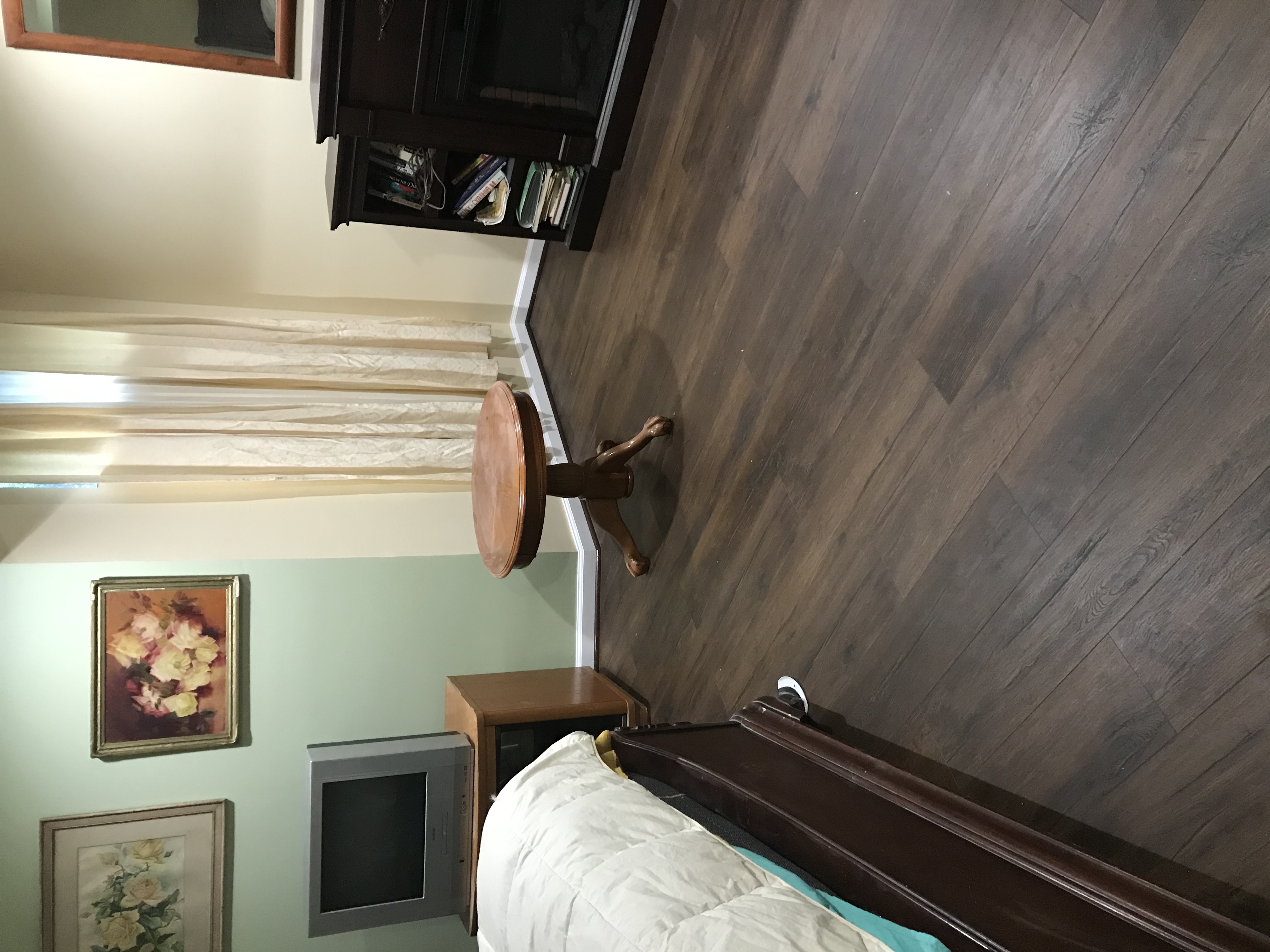 Lower-level living space with new flooring and enlarged 36x48-inch egress window
