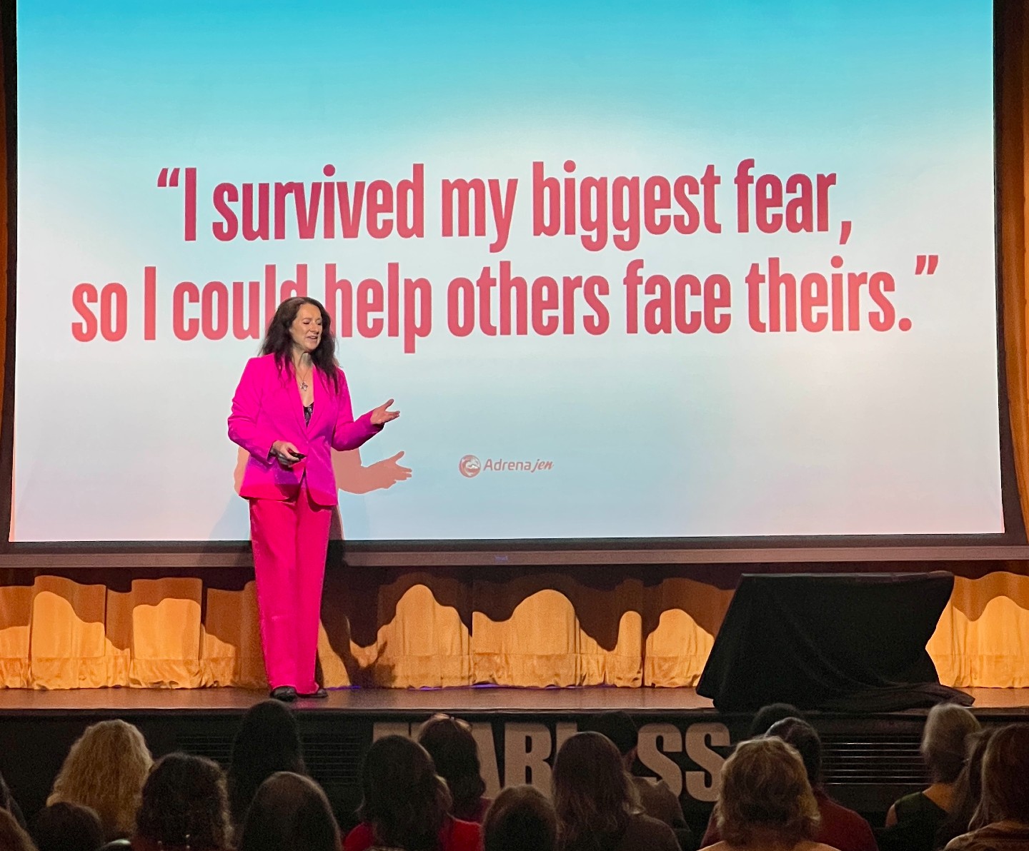 Jennie Milton speaking to an audience