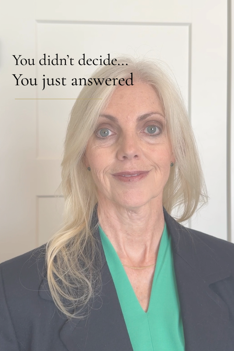 authoritative Elizabeth saying you didn't decide.... you answered
