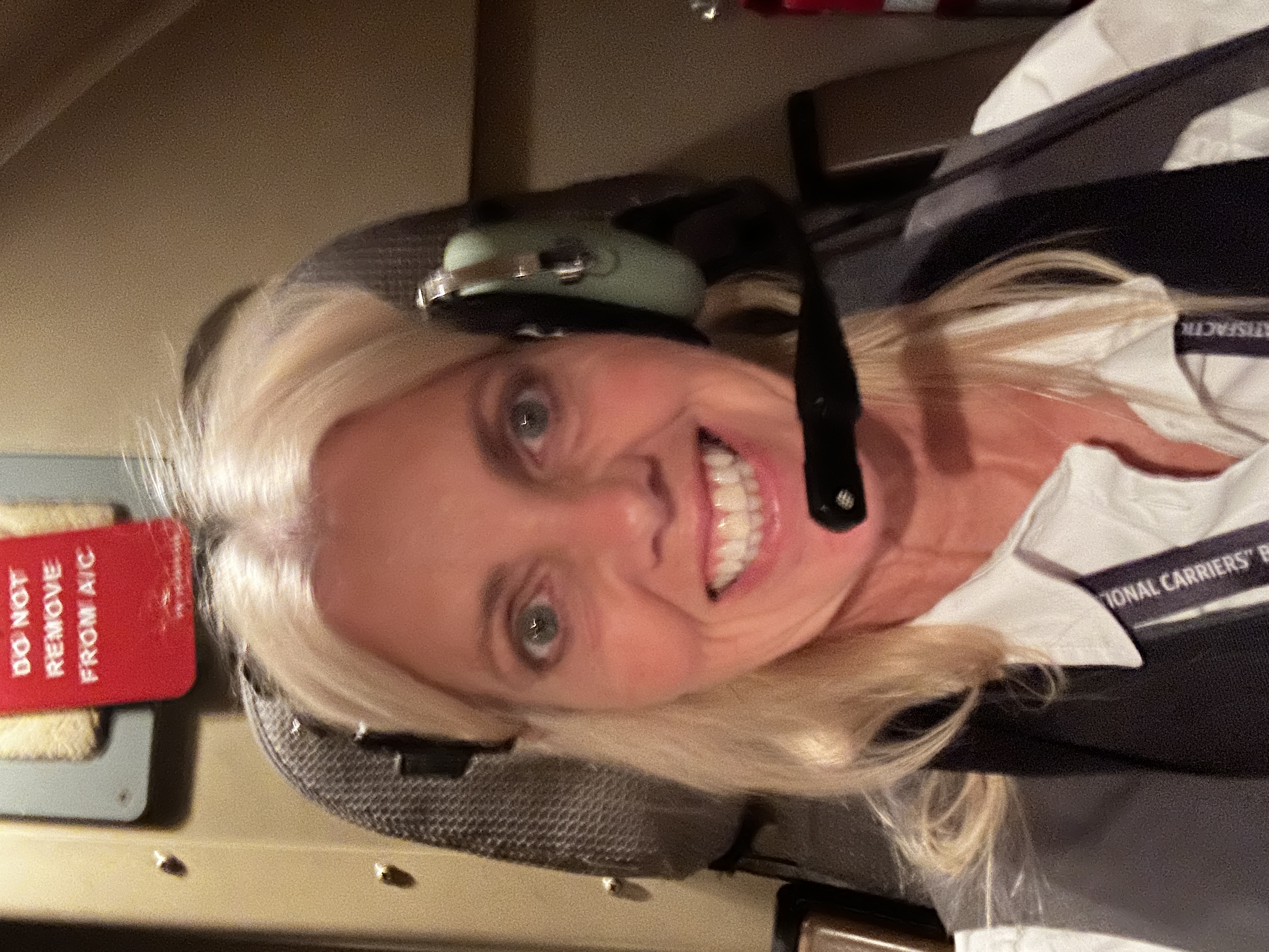 Elizabeth in the cockpit