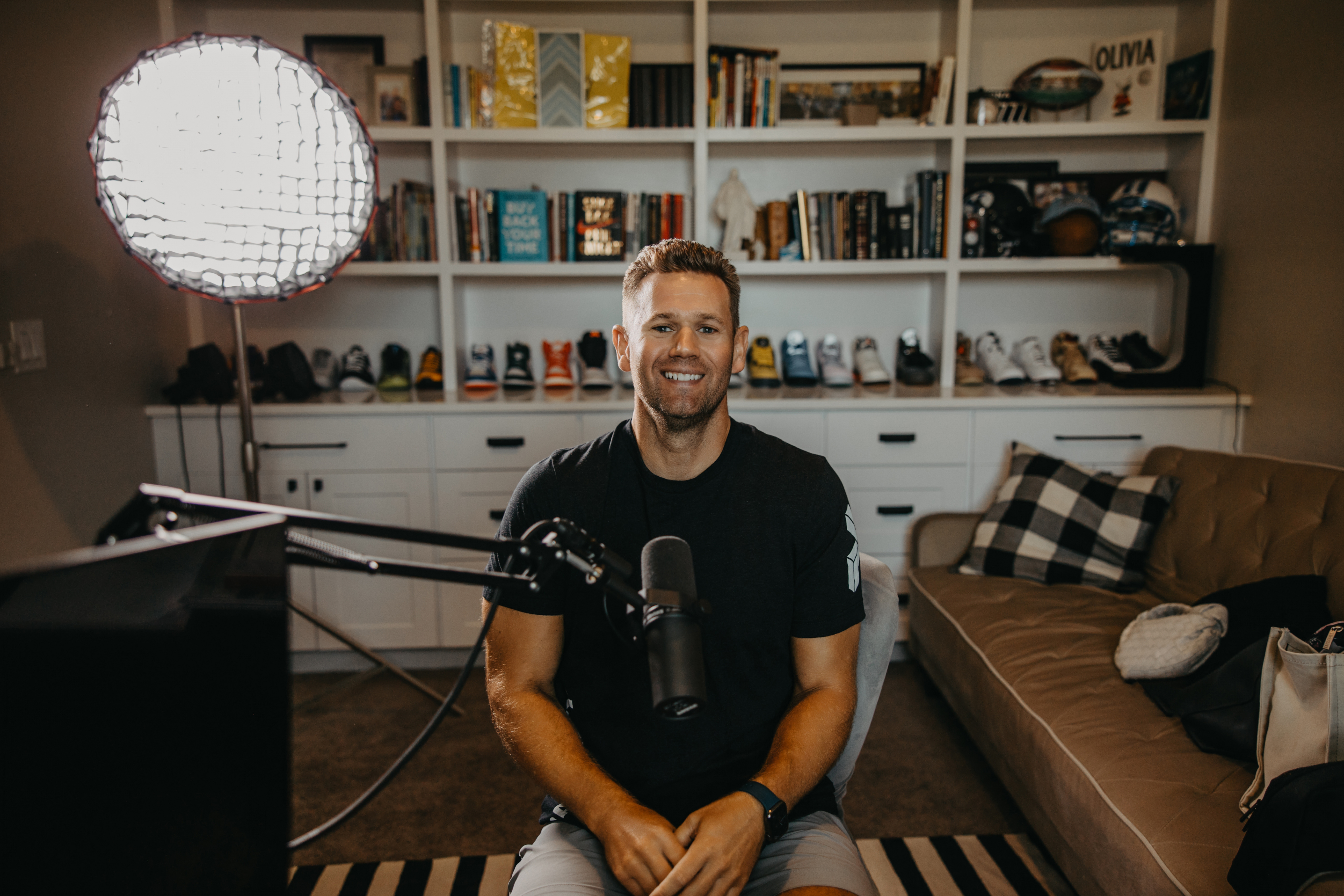 Allan Draper in his podcast studio
