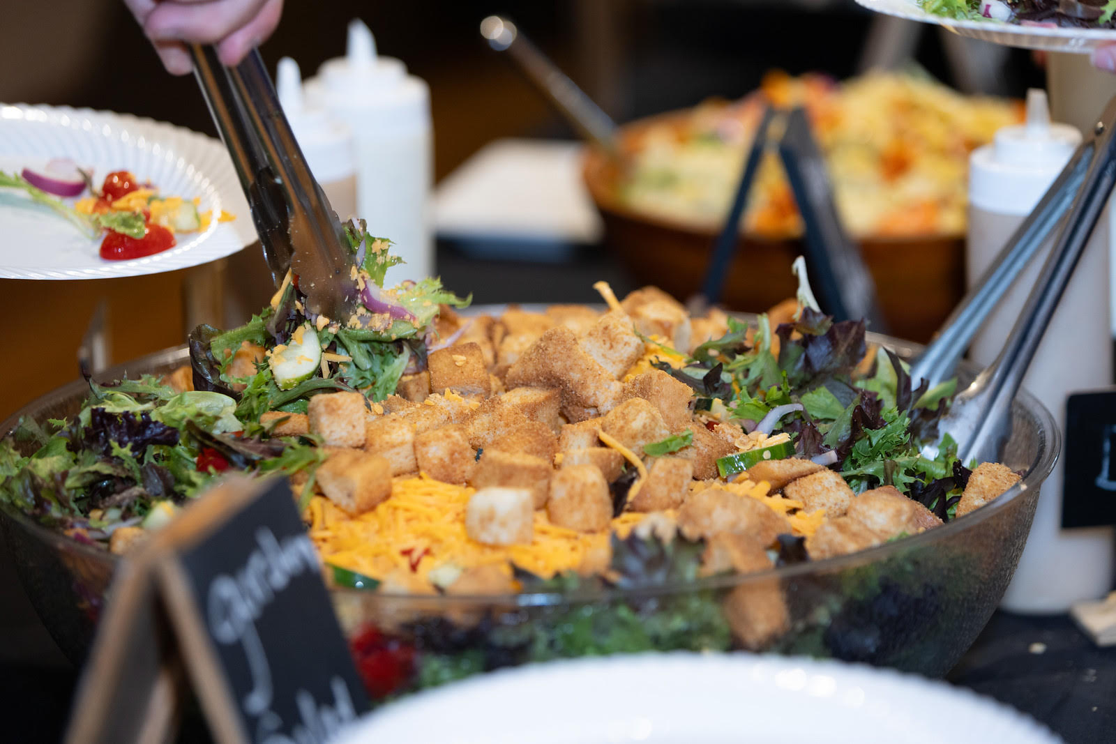 Fresh catering entrée plated for a wedding at The Willow