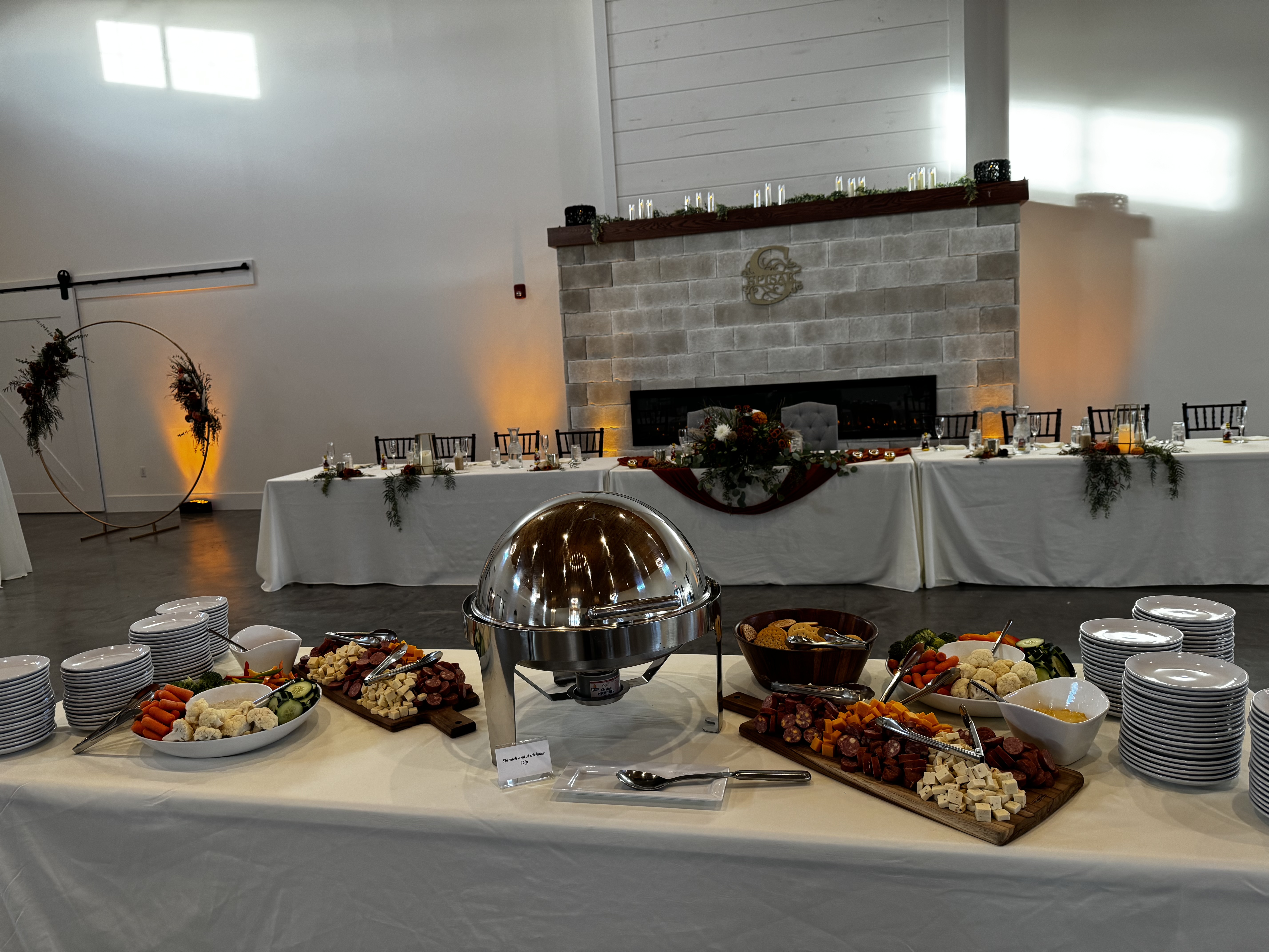 Artisan catering entrée with fresh herbs at The Willow