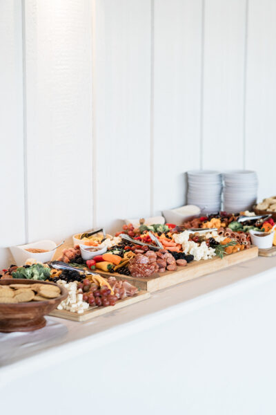 Elegant catering presentation with fresh garnish at The Willow