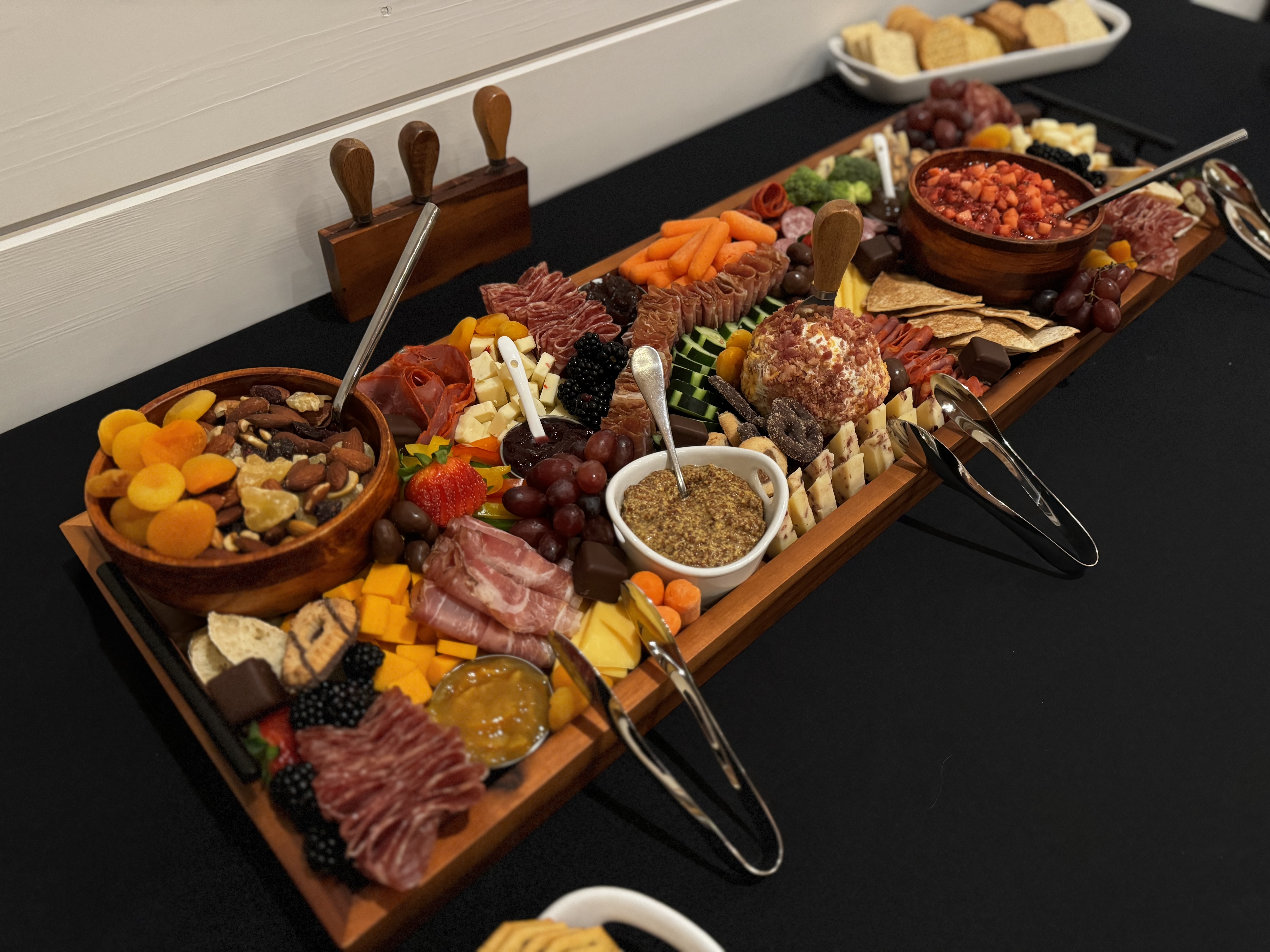 Artisan appetizer plate with fresh ingredients at The Willow