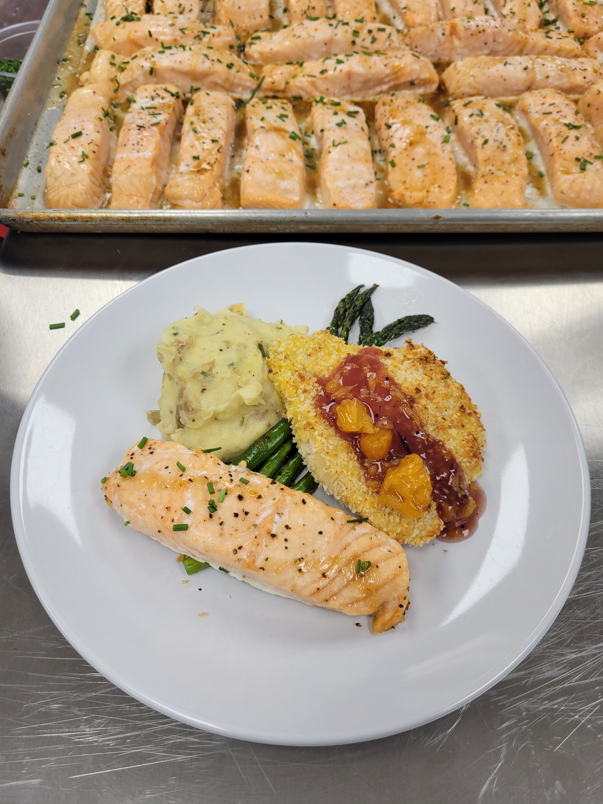 Gourmet buffet dish served warm at The Willow