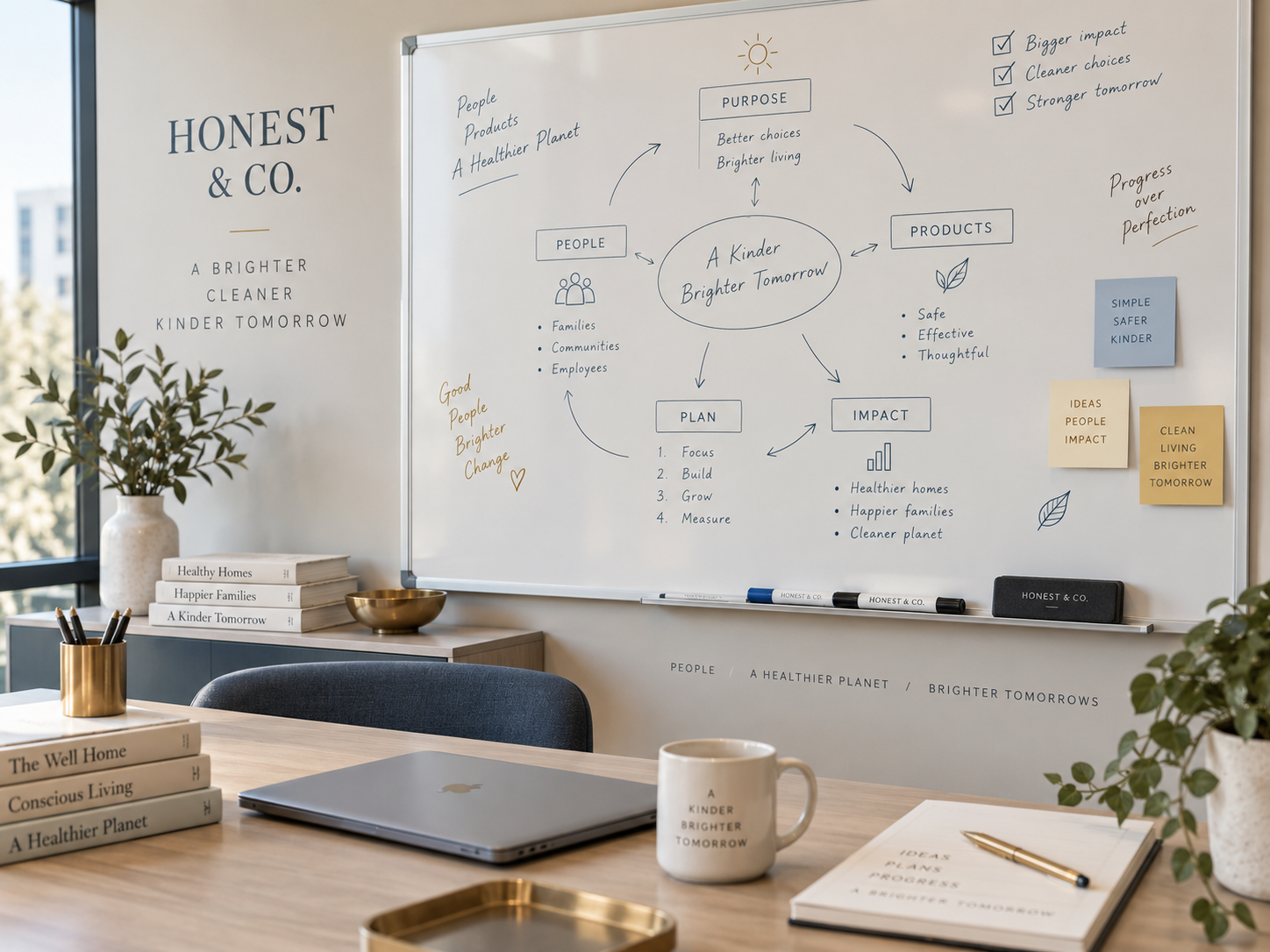 Strategic planning whiteboard for real estate agent business development