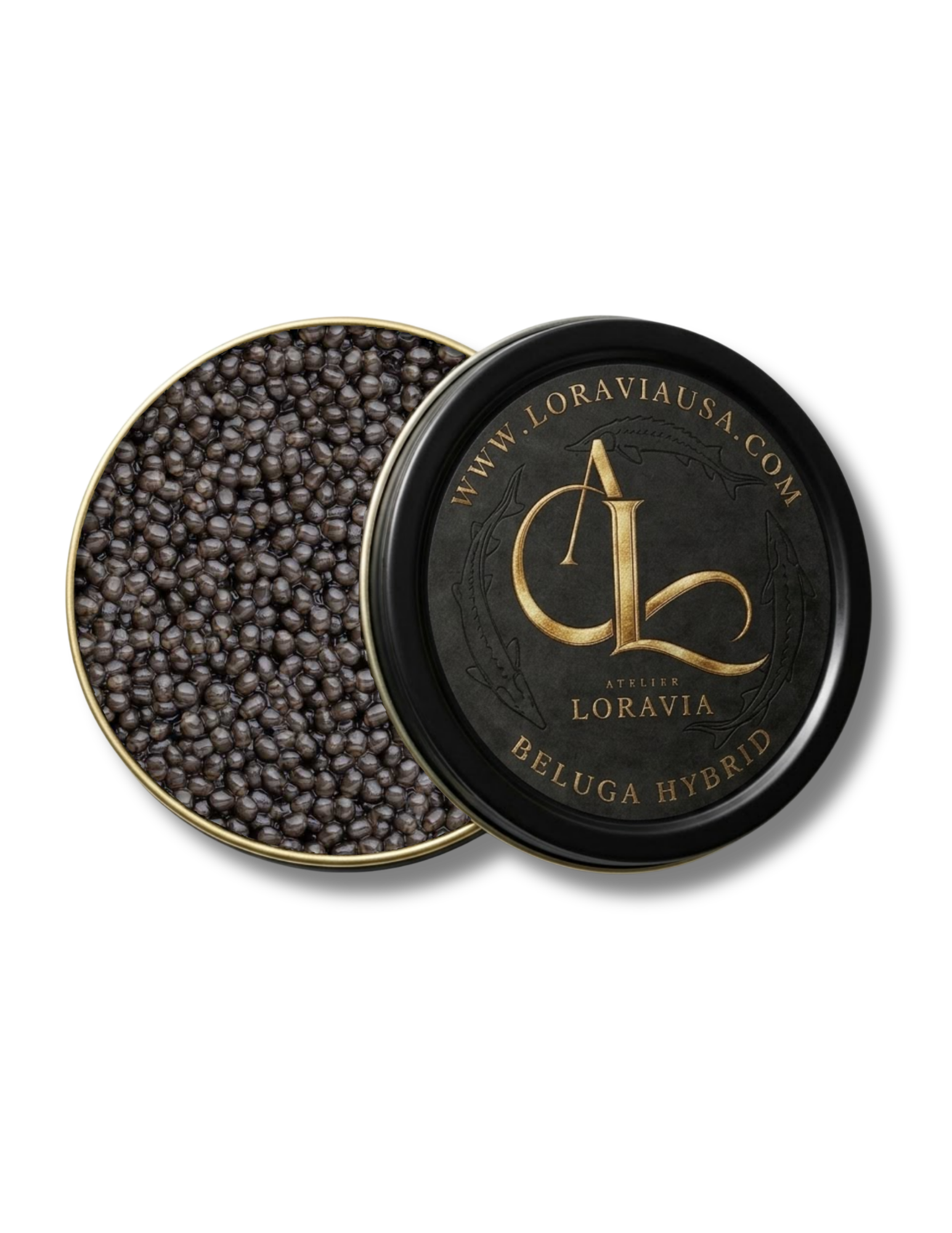 Beluga Hybrid caviar tin