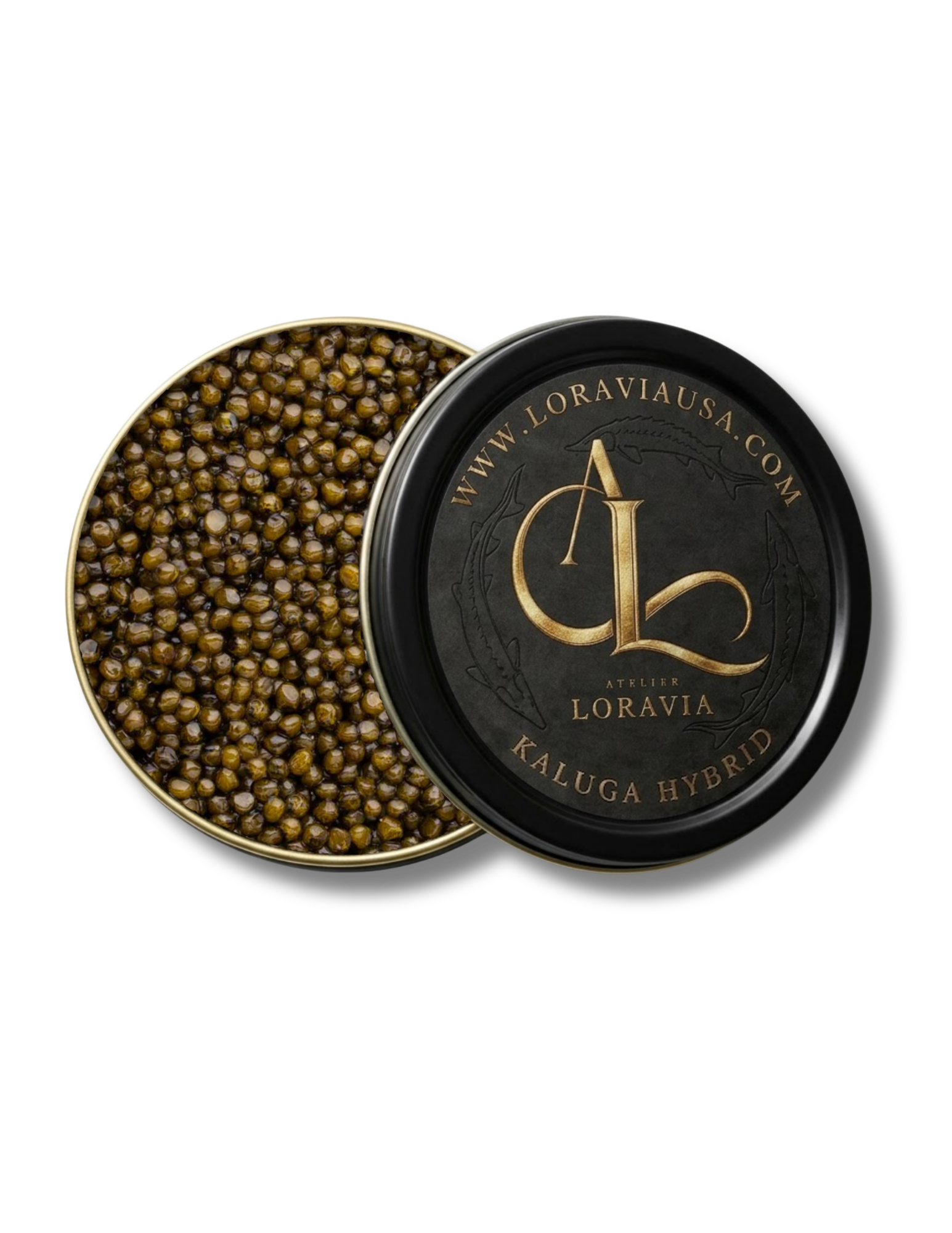 Kaluga Hybrid caviar tin