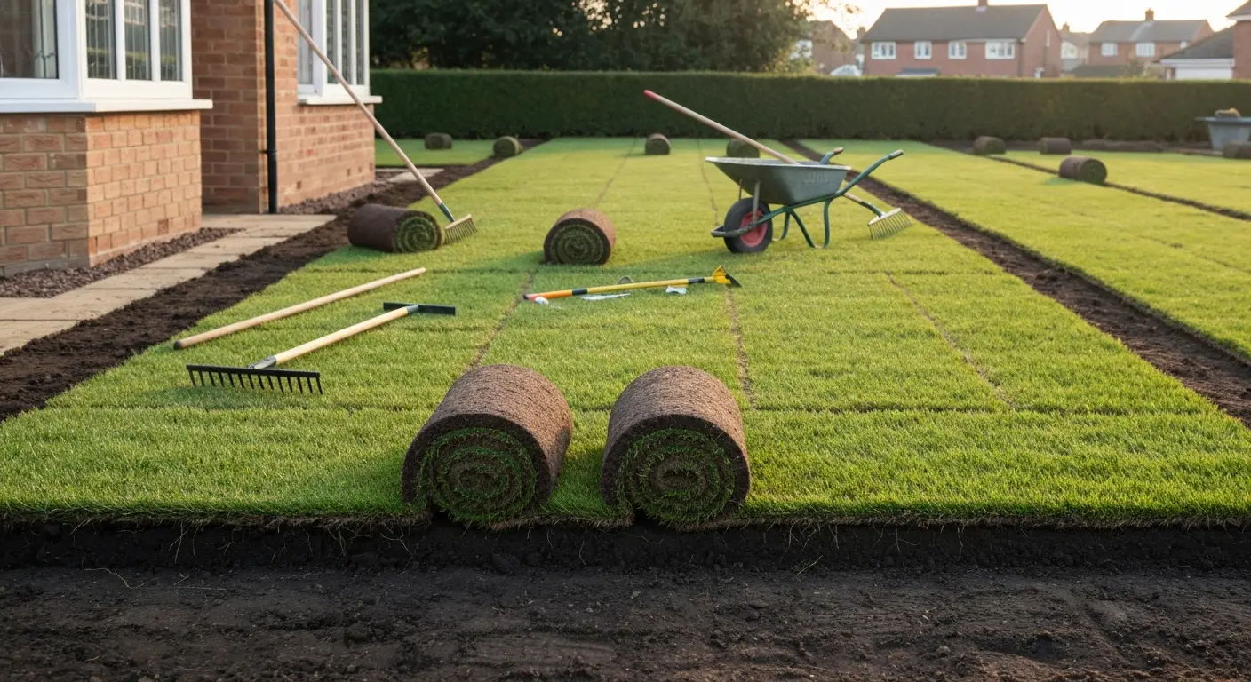 Lawn installation in Preston