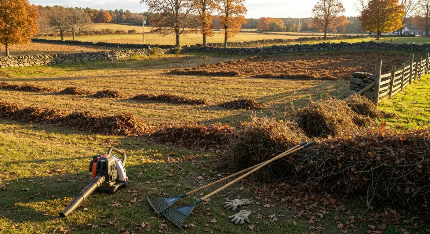 Fall cleanup Preston farmland