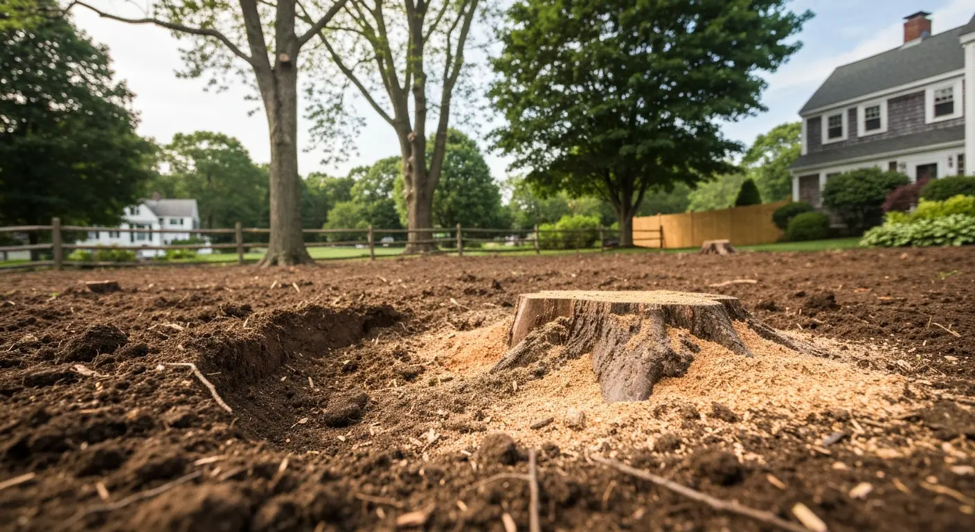 Stump grinding service