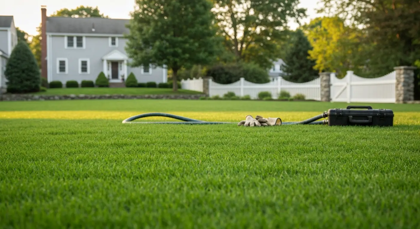 Lawn renovation after hydroseeding
