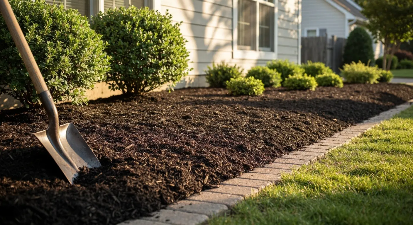 Fresh mulch application
