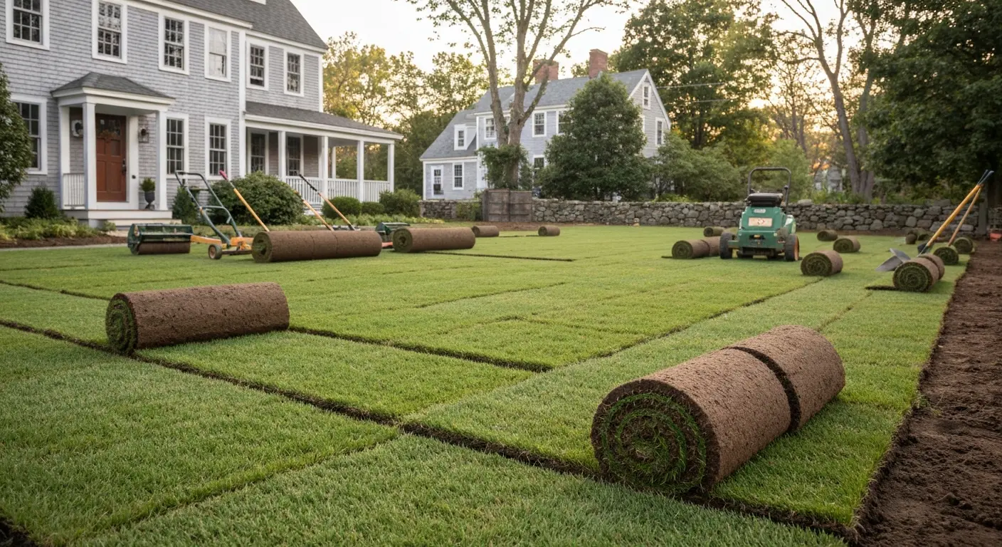 Sod installation project