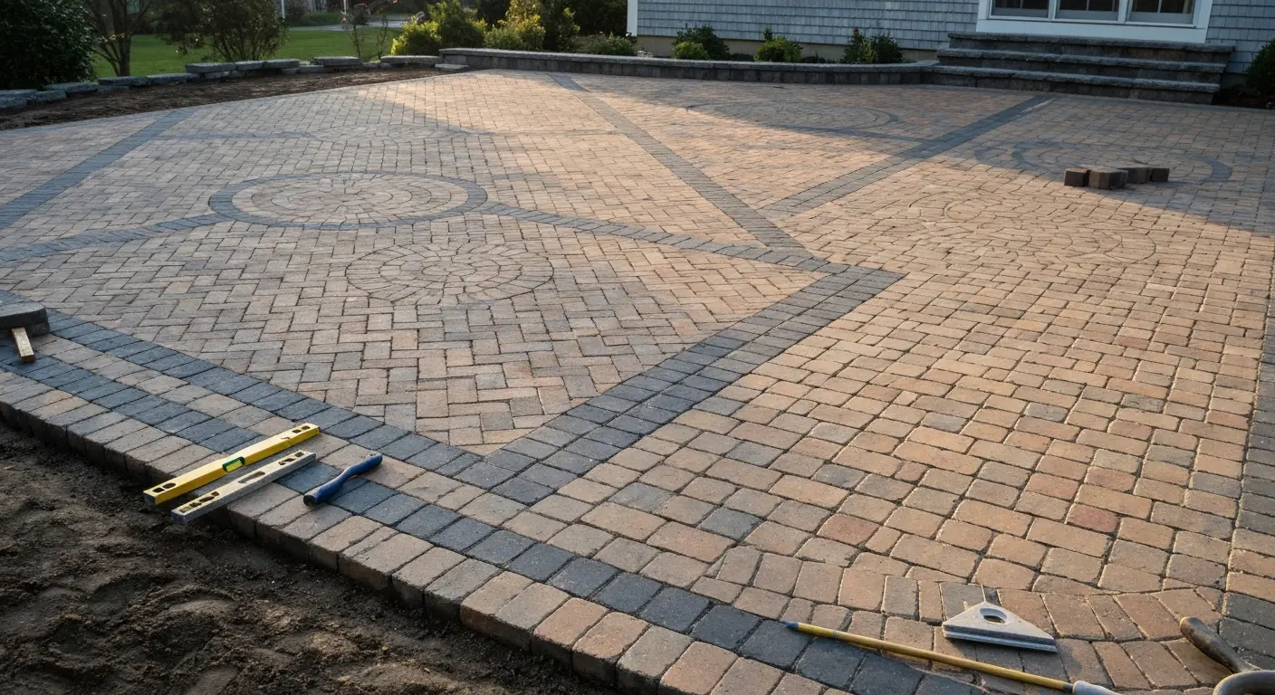 Paver patio installation
