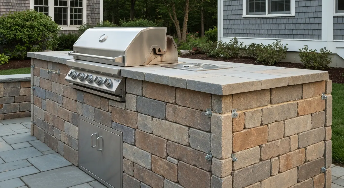 Built-in grill installation