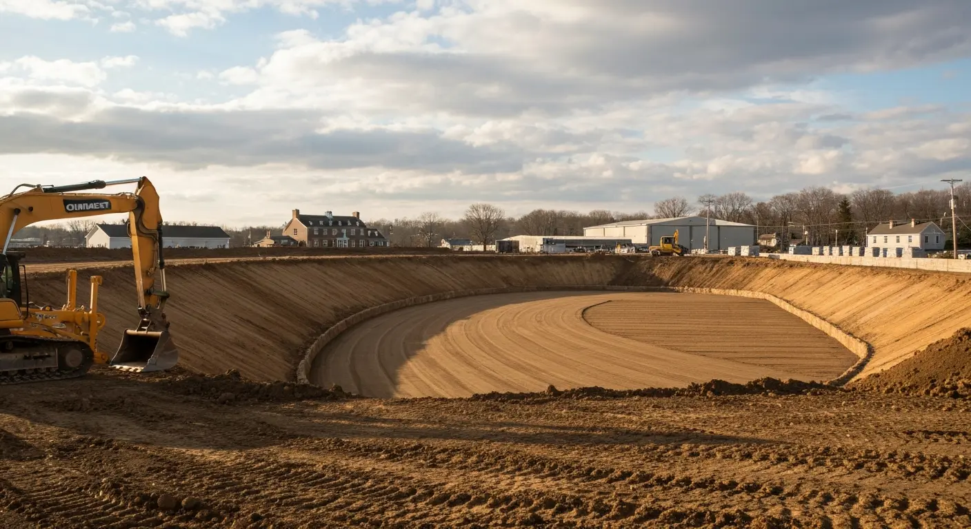 Commercial site grading work