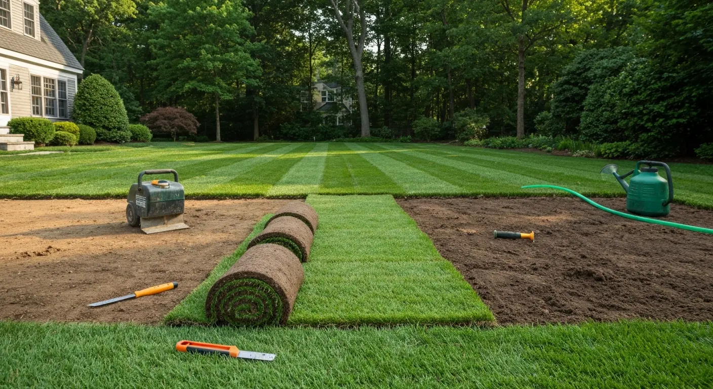 Sod installation project