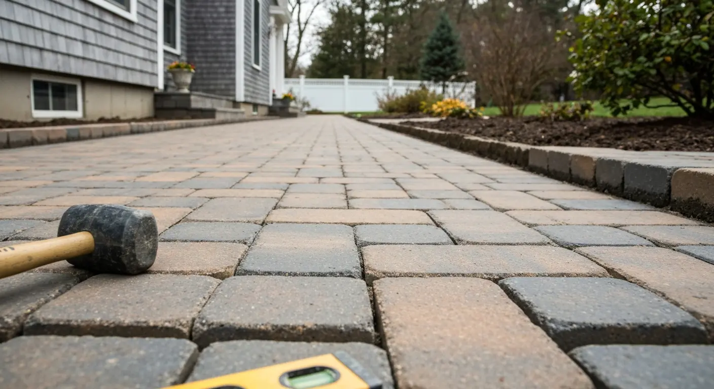 Paver walkway installation