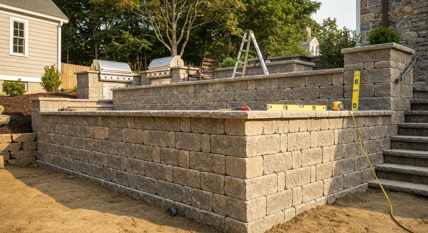 Retaining wall construction