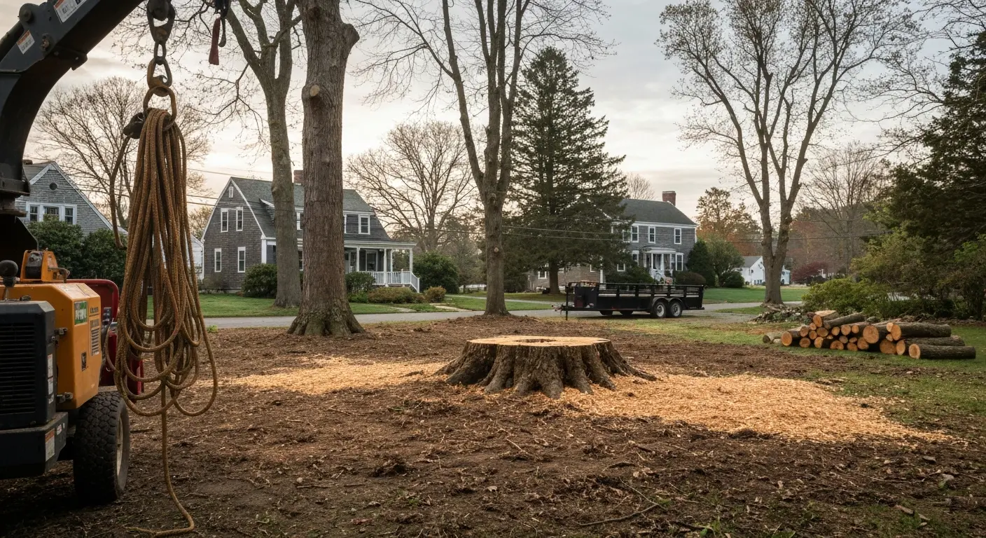 Tree removal in Poquetanuck