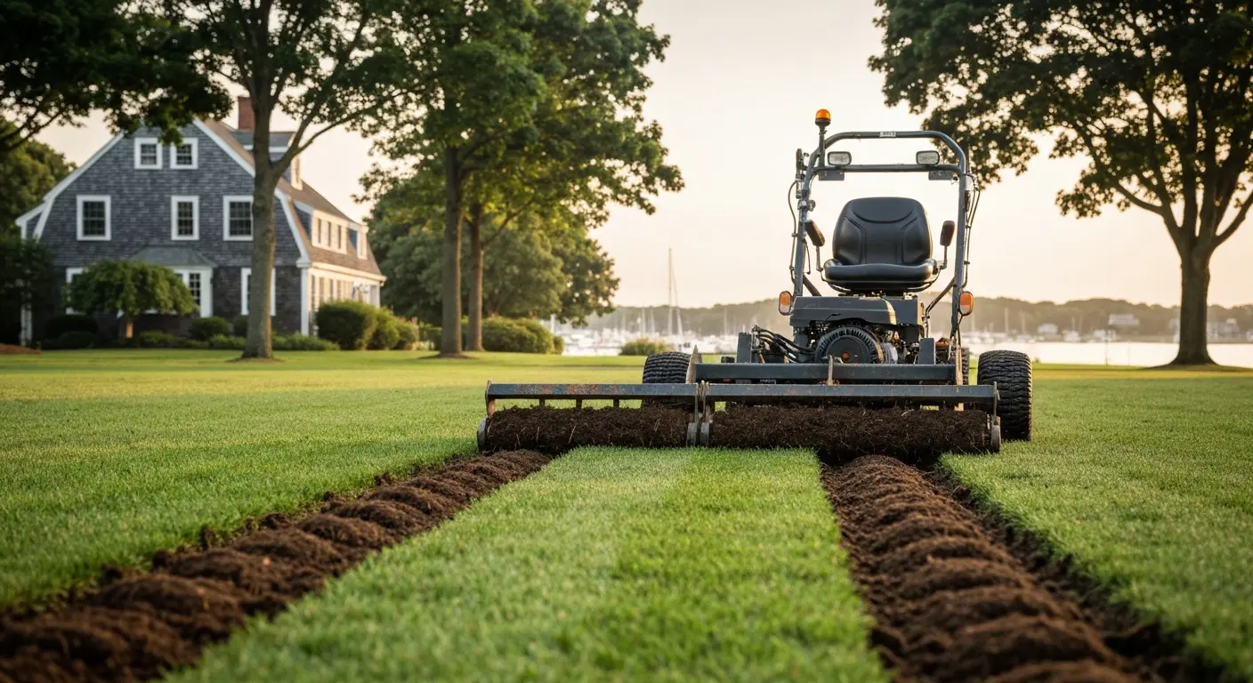 Aeration service New London lawn