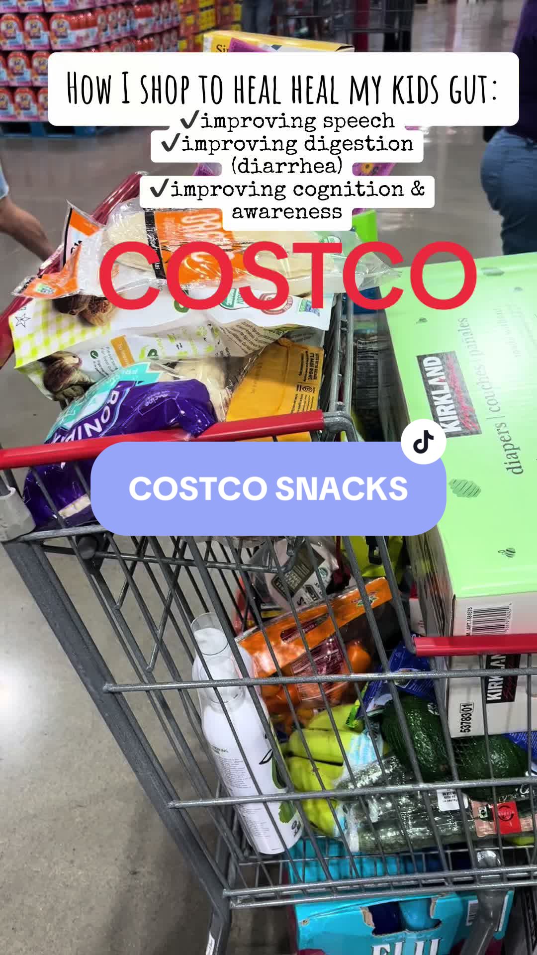 Chelsea Juels (@the_holistic_schoolpsych) TikTok: Costco grocery haul for ingredient label reading