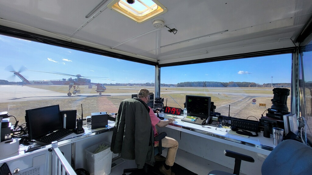 Aegis Air Traffic Controller Sky Crane Helicopter