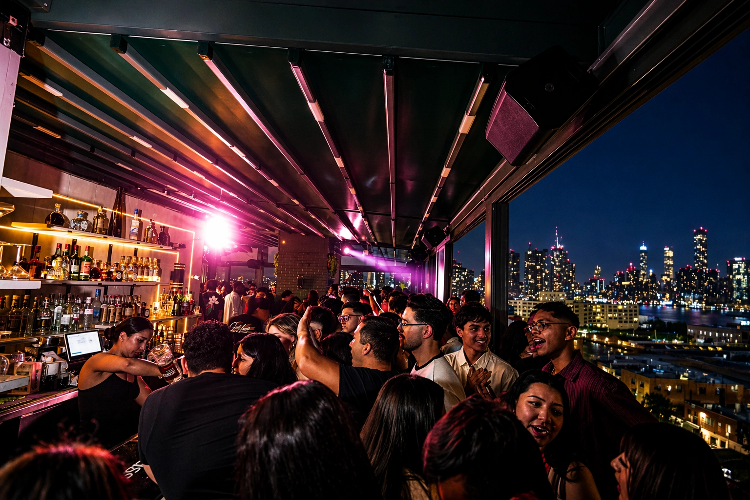 Rooftop bar NYC views