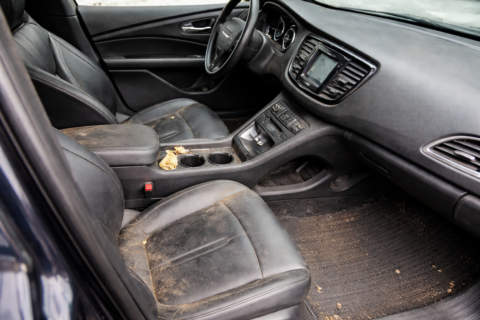 Before professional auto detailing
