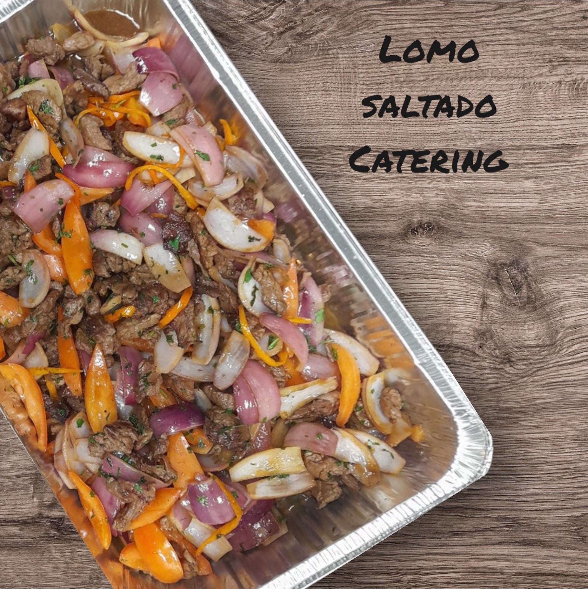 Lomo saltado catering tray