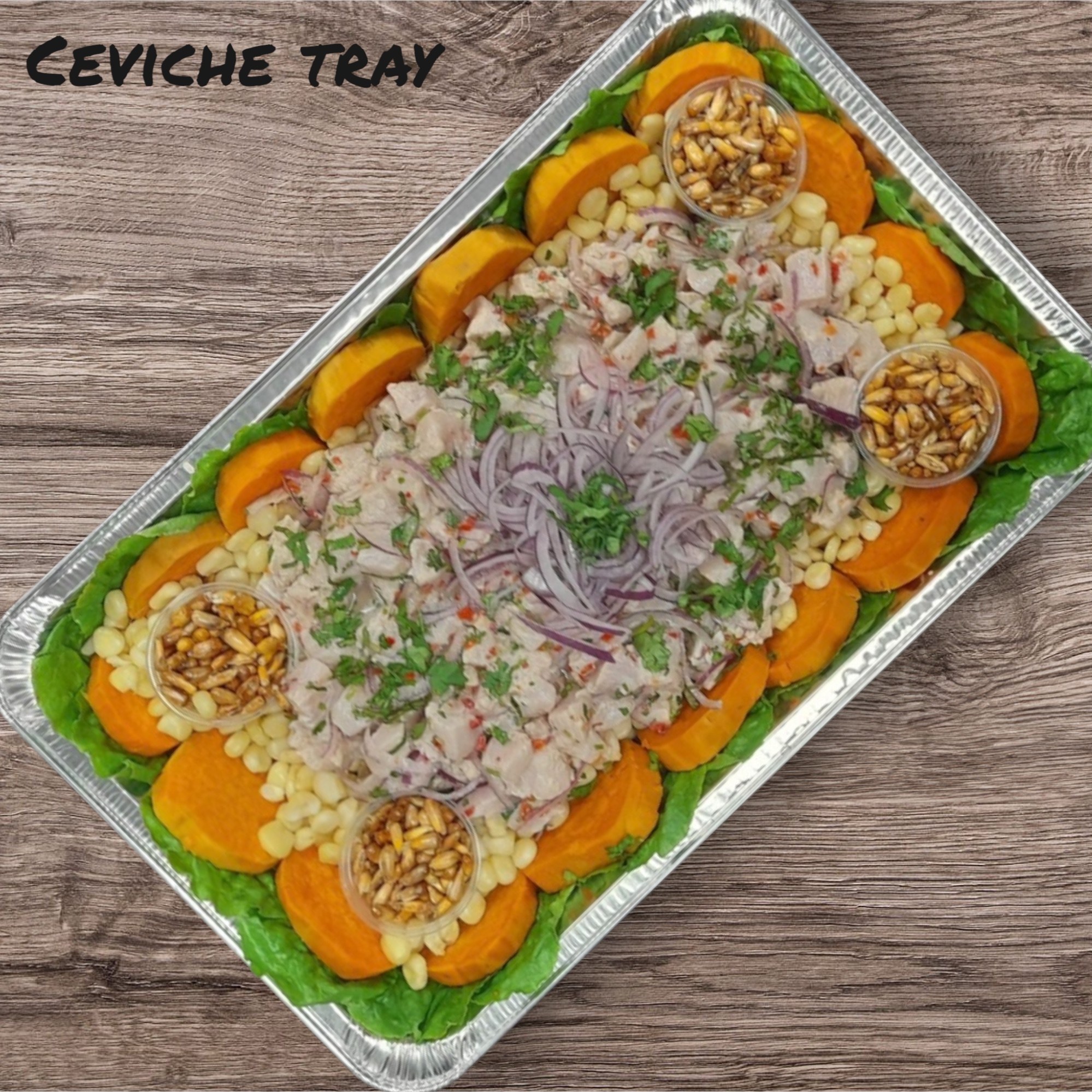 Ceviche catering tray