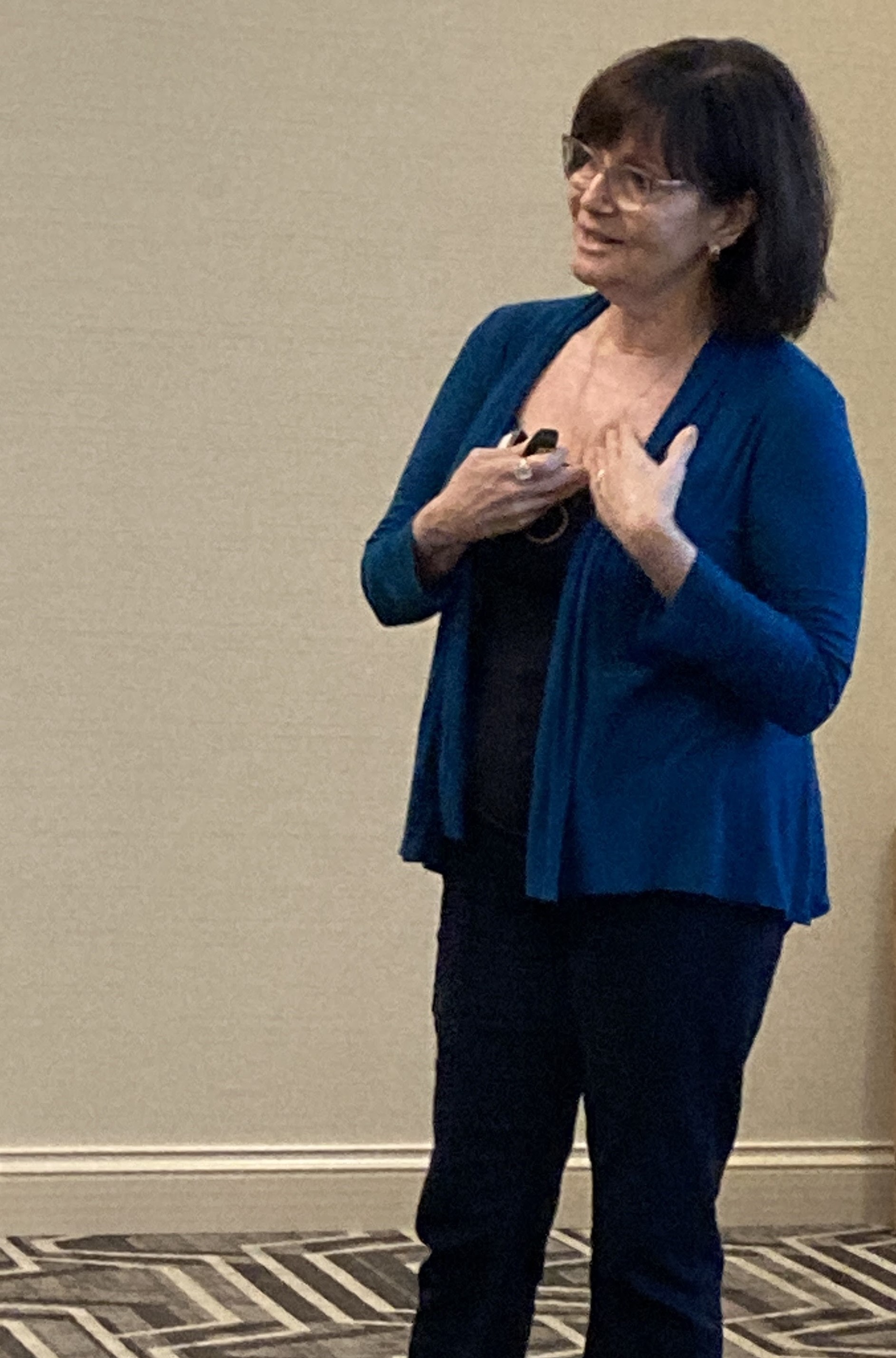 A presenter speaking to a group during an HEA education session