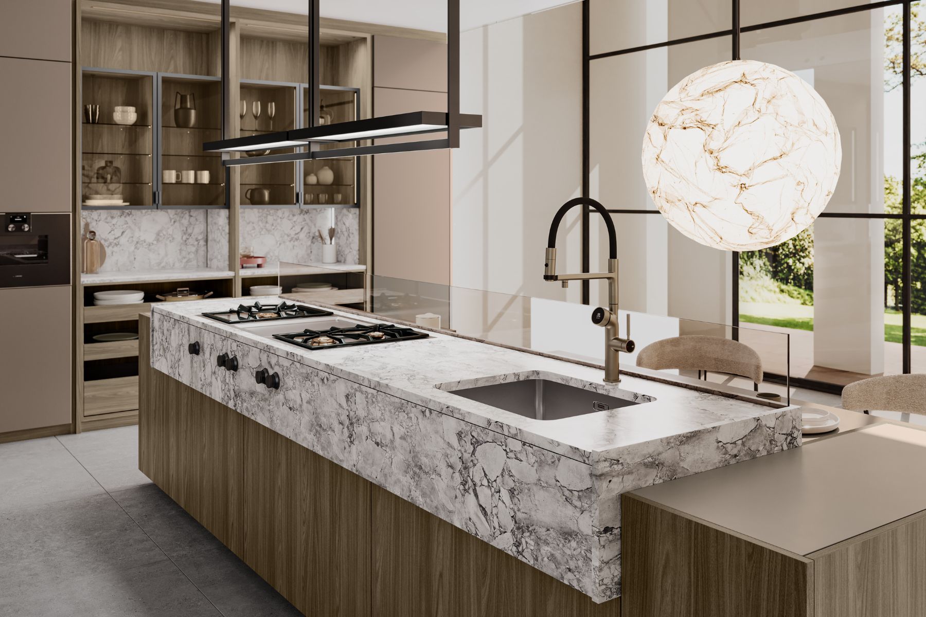 Fertige Küche und saubere Umsetzung