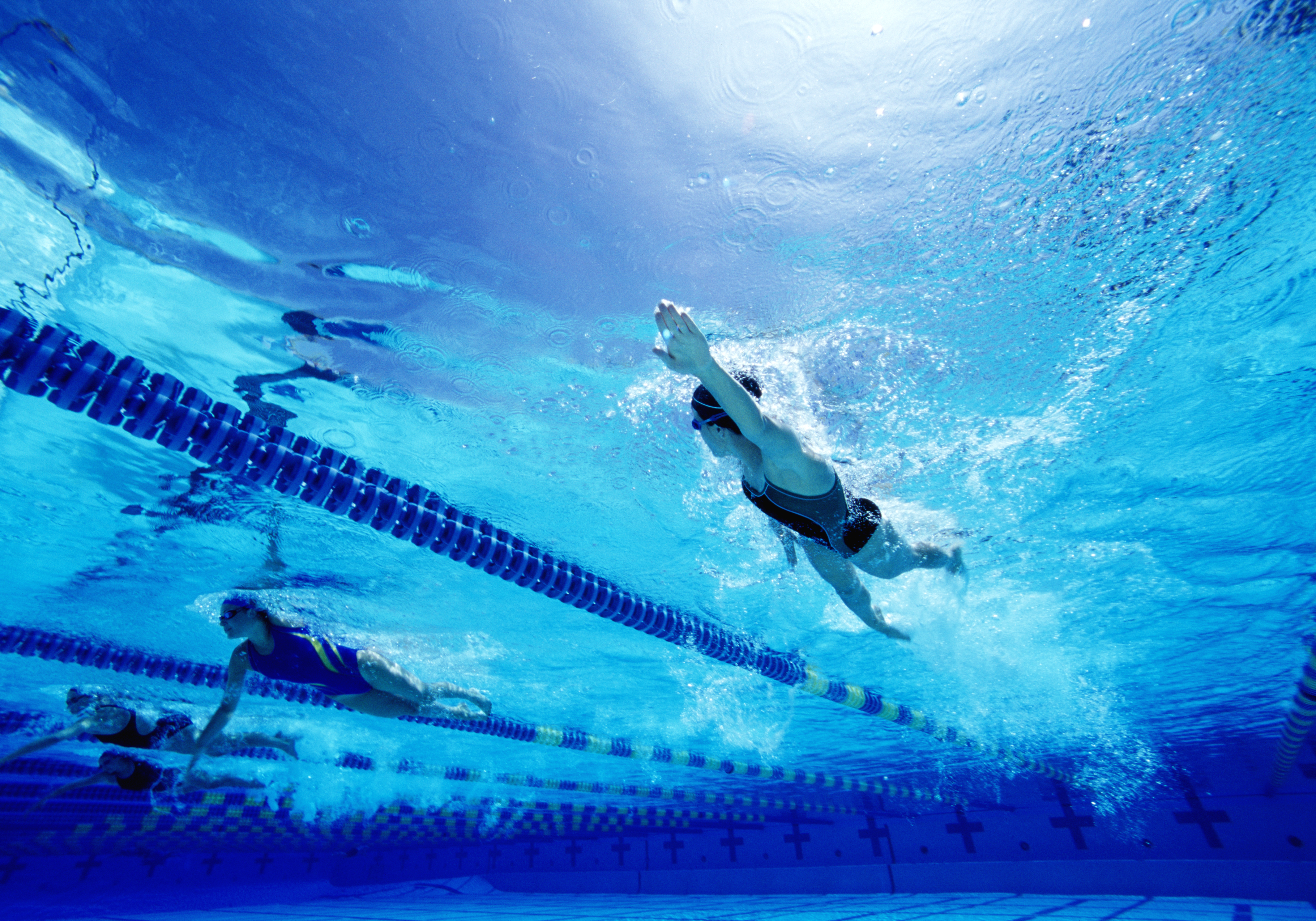 Adult learning to swim