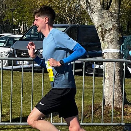 Corentin, préparateur physique SHIFT, en course